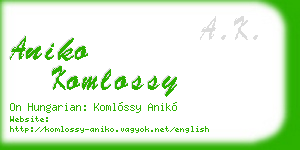 aniko komlossy business card